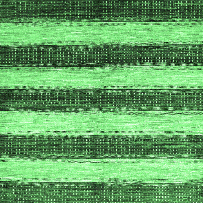 Square Abstract Emerald Green Contemporary Rug, con330emgrn