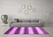 Machine Washable Abstract Purple Contemporary Area Rugs in a Living Room, wshcon330pur