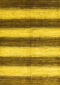 Abstract Yellow Contemporary Rug, con330yw