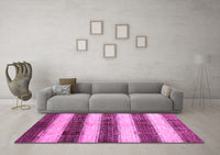 Machine Washable Abstract Pink Contemporary Rug, wshcon330pnk