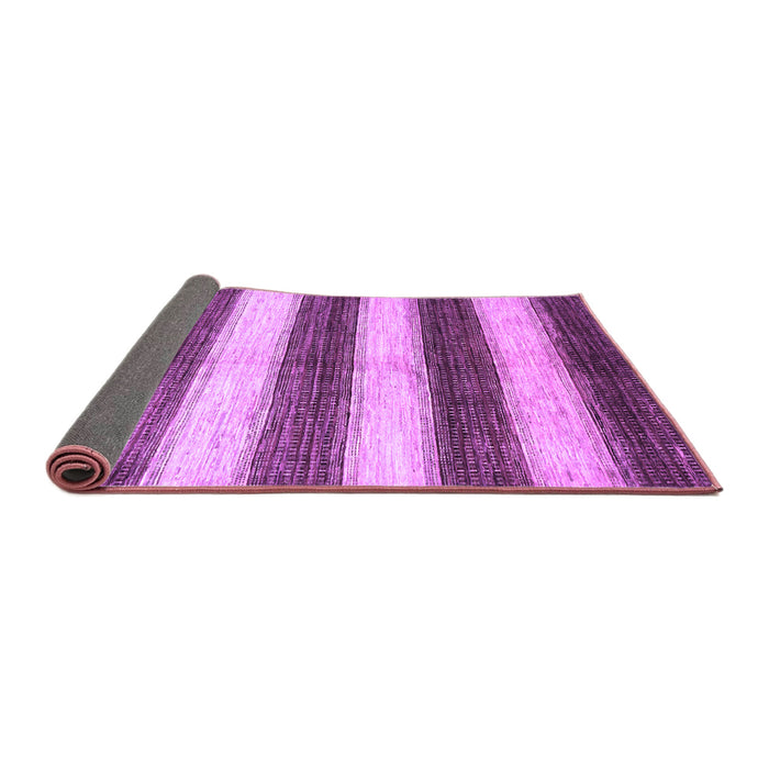 Sideview of Abstract Purple Contemporary Rug, con330pur