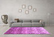 Machine Washable Abstract Purple Contemporary Area Rugs in a Living Room, wshcon331pur