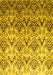 Machine Washable Abstract Yellow Contemporary Rug, wshcon331yw