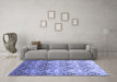 Machine Washable Abstract Blue Contemporary Rug in a Living Room, wshcon331blu