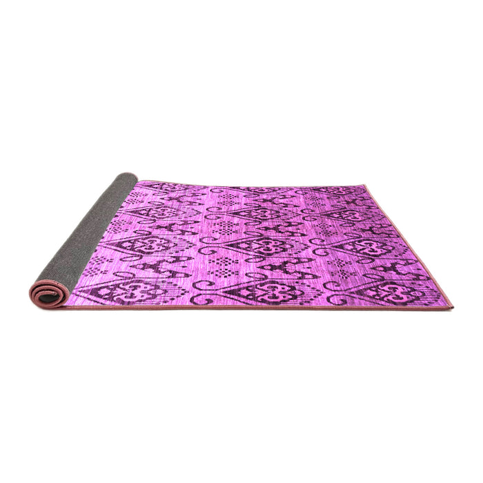 Sideview of Abstract Purple Contemporary Rug, con331pur