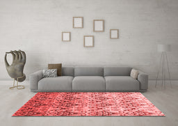 Contemporary Red Washable Rugs