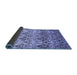 Sideview of Abstract Blue Contemporary Rug, con331blu