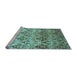 Sideview of Machine Washable Abstract Light Blue Contemporary Rug, wshcon331lblu