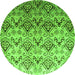 Machine Washable Abstract Green Contemporary Area Rugs, wshcon331grn