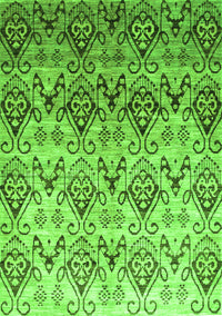 Abstract Green Contemporary Rug, con331grn