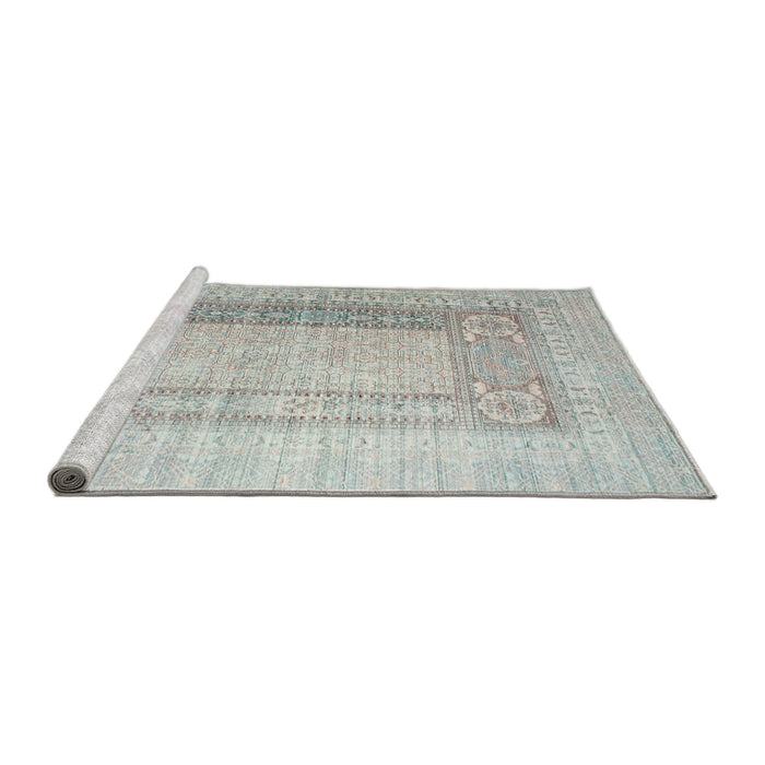 Serging Thickness of Machine Washable Contemporary Dark Gray Rug, wshcon332