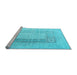 Sideview of Machine Washable Abstract Light Blue Contemporary Rug, wshcon332lblu