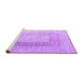 Sideview of Machine Washable Abstract Purple Contemporary Area Rugs, wshcon332pur