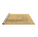 Sideview of Machine Washable Abstract Brown Contemporary Rug, wshcon332brn