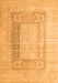 Serging Thickness of Machine Washable Abstract Orange Contemporary Area Rugs, wshcon332org