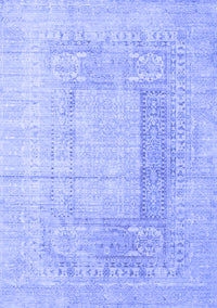 Abstract Blue Contemporary Rug, con333blu