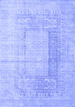 Abstract Blue Contemporary Rug, con333blu