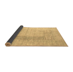 Sideview of Abstract Brown Contemporary Rug, con333brn
