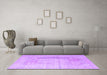 Machine Washable Abstract Purple Contemporary Area Rugs in a Living Room, wshcon333pur