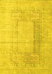 Abstract Yellow Contemporary Rug, con333yw