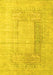 Abstract Yellow Contemporary Rug, con333yw