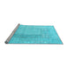 Sideview of Machine Washable Abstract Light Blue Contemporary Rug, wshcon333lblu