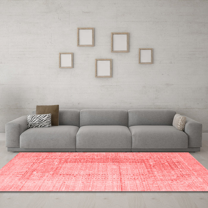 Contemporary Red Washable Rugs