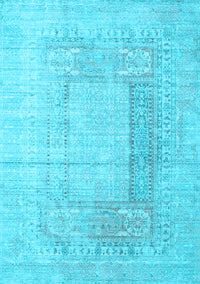 Abstract Light Blue Contemporary Rug, con333lblu