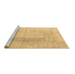 Sideview of Machine Washable Abstract Brown Contemporary Rug, wshcon333brn