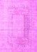 Machine Washable Abstract Pink Contemporary Rug, wshcon333pnk