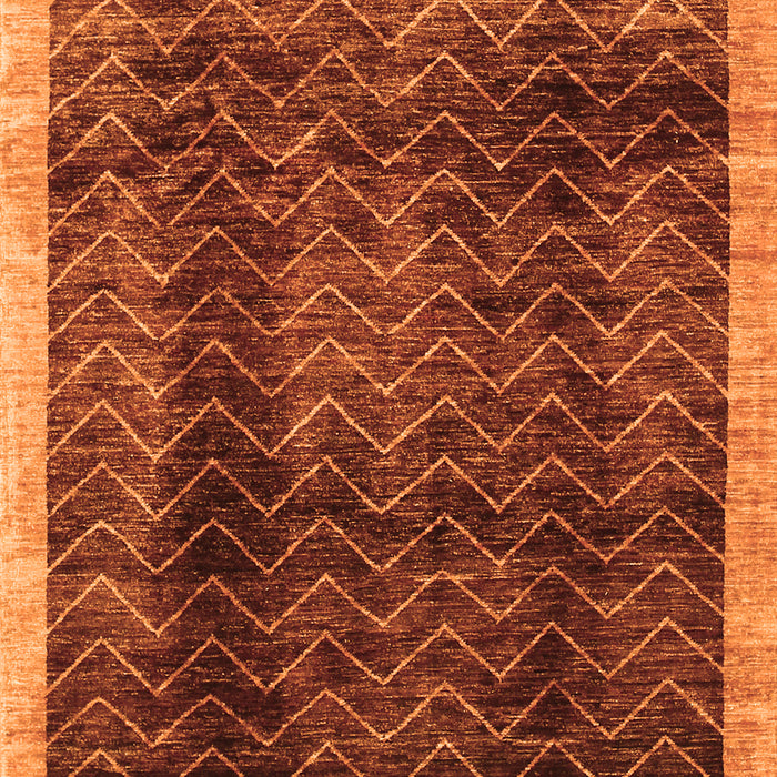 Abstract Orange Contemporary Rug, con334org