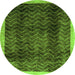 Machine Washable Abstract Green Contemporary Area Rugs, wshcon334grn