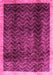 Machine Washable Abstract Pink Contemporary Rug, wshcon334pnk