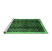 Sideview of Machine Washable Abstract Emerald Green Contemporary Area Rugs, wshcon334emgrn