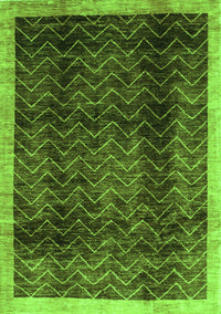 Abstract Green Contemporary Rug, con334grn