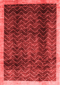 Abstract Red Contemporary Rug, con334red