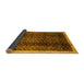 Sideview of Abstract Yellow Contemporary Rug, con334yw