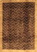 Machine Washable Abstract Brown Contemporary Rug, wshcon334brn