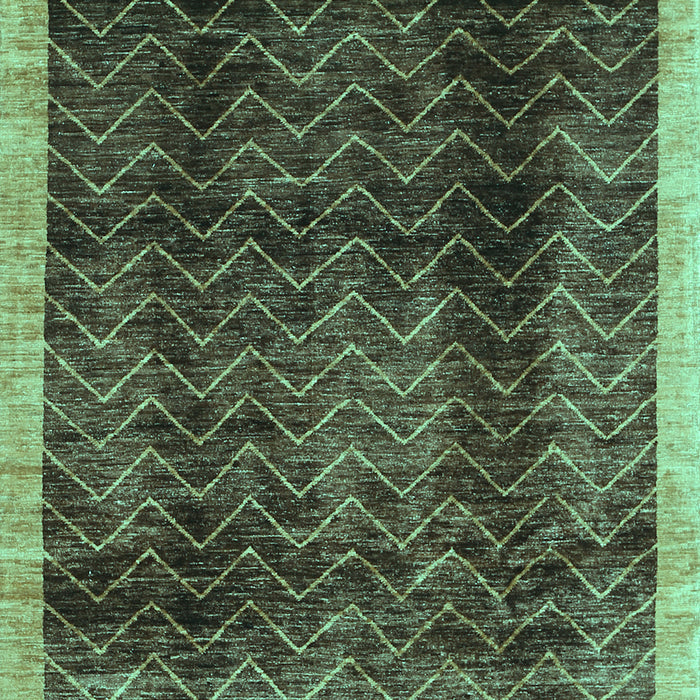 Machine Washable Abstract Turquoise Contemporary Area Rugs, wshcon334turq