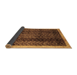 Sideview of Abstract Brown Contemporary Rug, con334brn