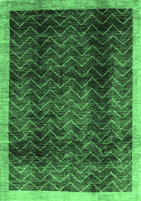 Abstract Emerald Green Contemporary Rug, con334emgrn