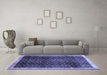 Machine Washable Abstract Blue Contemporary Rug in a Living Room, wshcon334blu