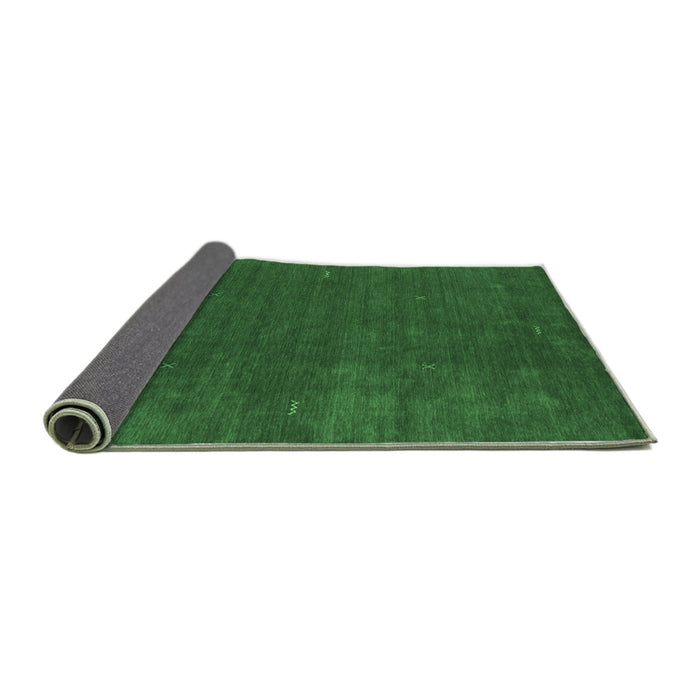 Sideview of Abstract Emerald Green Contemporary Rug, con335emgrn