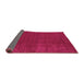 Sideview of Abstract Pink Contemporary Rug, con335pnk