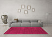 Machine Washable Abstract Pink Contemporary Rug in a Living Room, wshcon335pnk