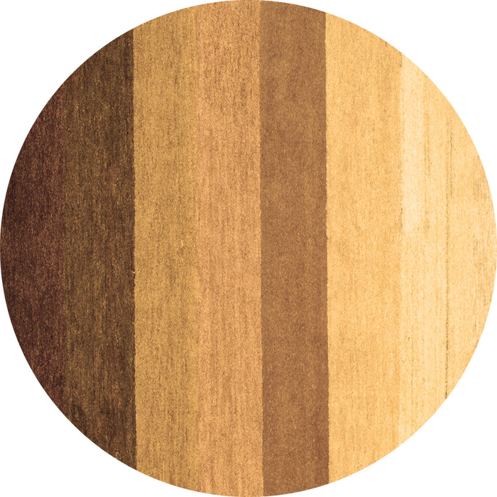 Round Abstract Brown Contemporary Rug, con336brn