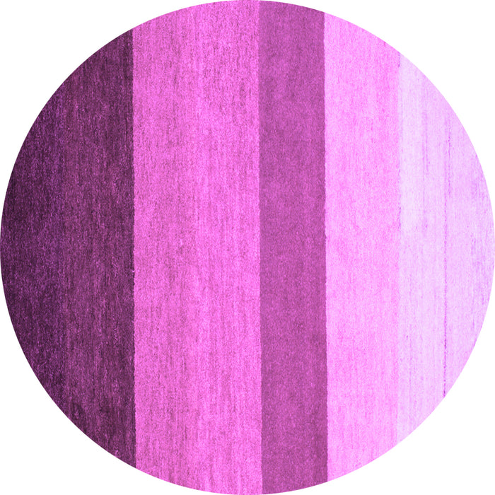 Round Machine Washable Abstract Purple Contemporary Area Rugs, wshcon336pur