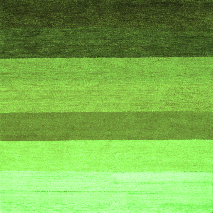 Serging Thickness of Abstract Green Contemporary Rug, con336grn