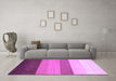 Machine Washable Abstract Purple Contemporary Area Rugs in a Living Room, wshcon336pur