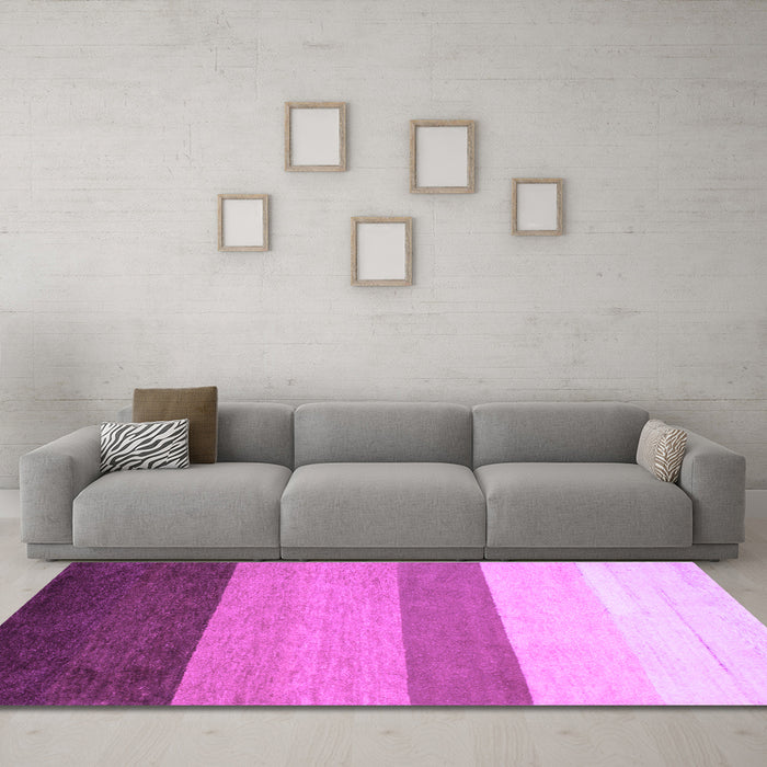 Machine Washable Abstract Purple Contemporary Area Rugs in a Living Room, wshcon336pur